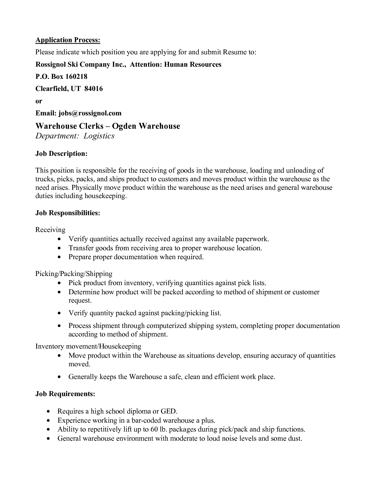 Picker Packer Resume Warehouse Order Picker Resume Pdf pertaining to dimensions 1275 X 1650