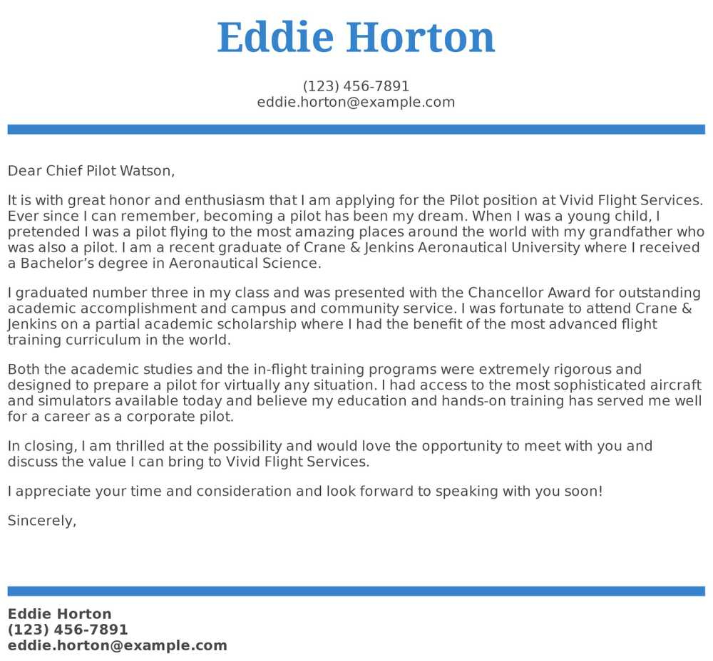 Pilot Cover Letter Examples Samples Templates Resume pertaining to dimensions 1000 X 928