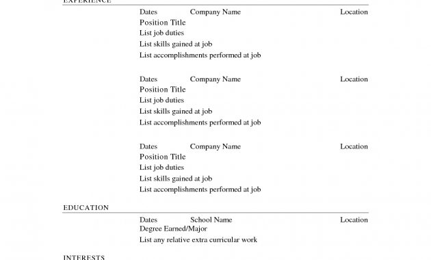 Pin Di Resume Career Termplate Free within measurements 1275 X 1650