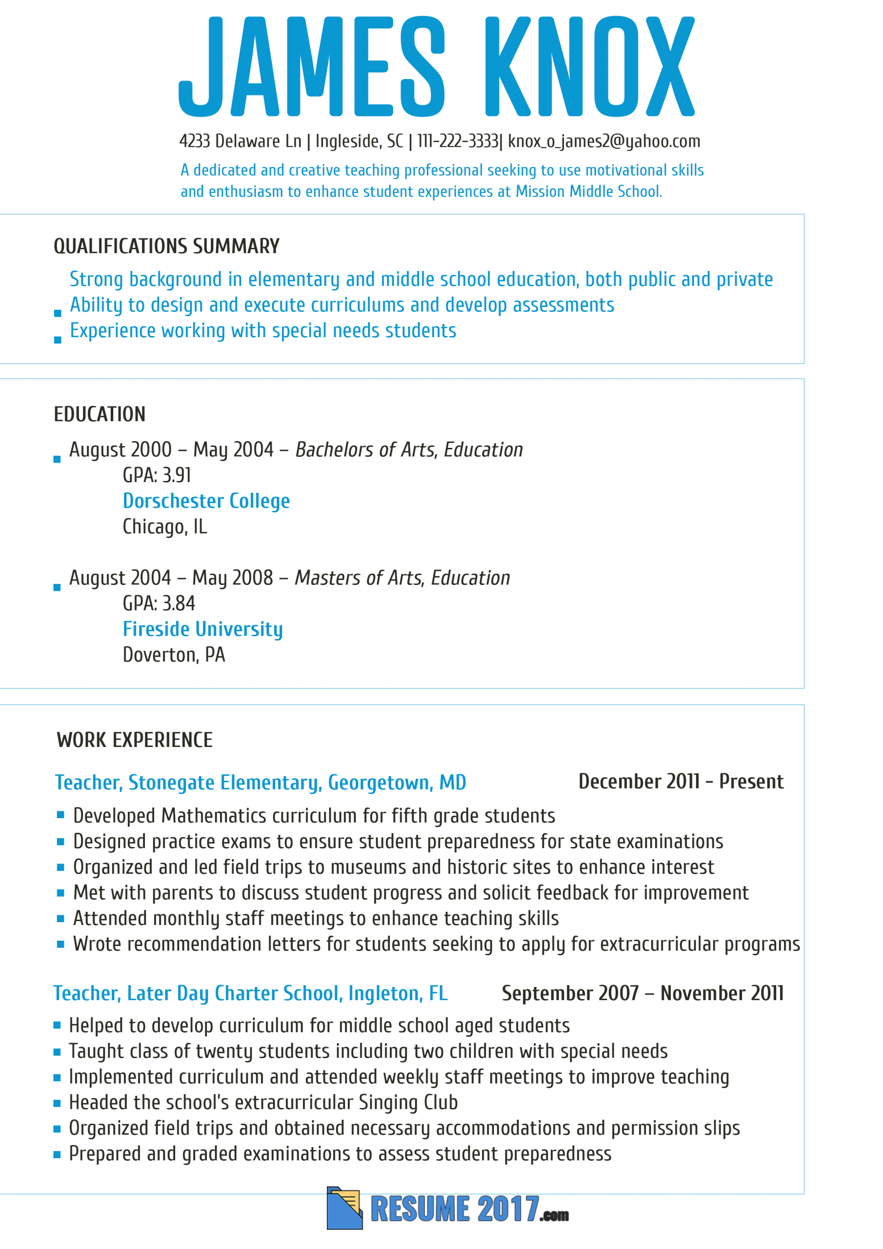 Pin On Teacher Resume Template 2018 with measurements 2480 X 3508