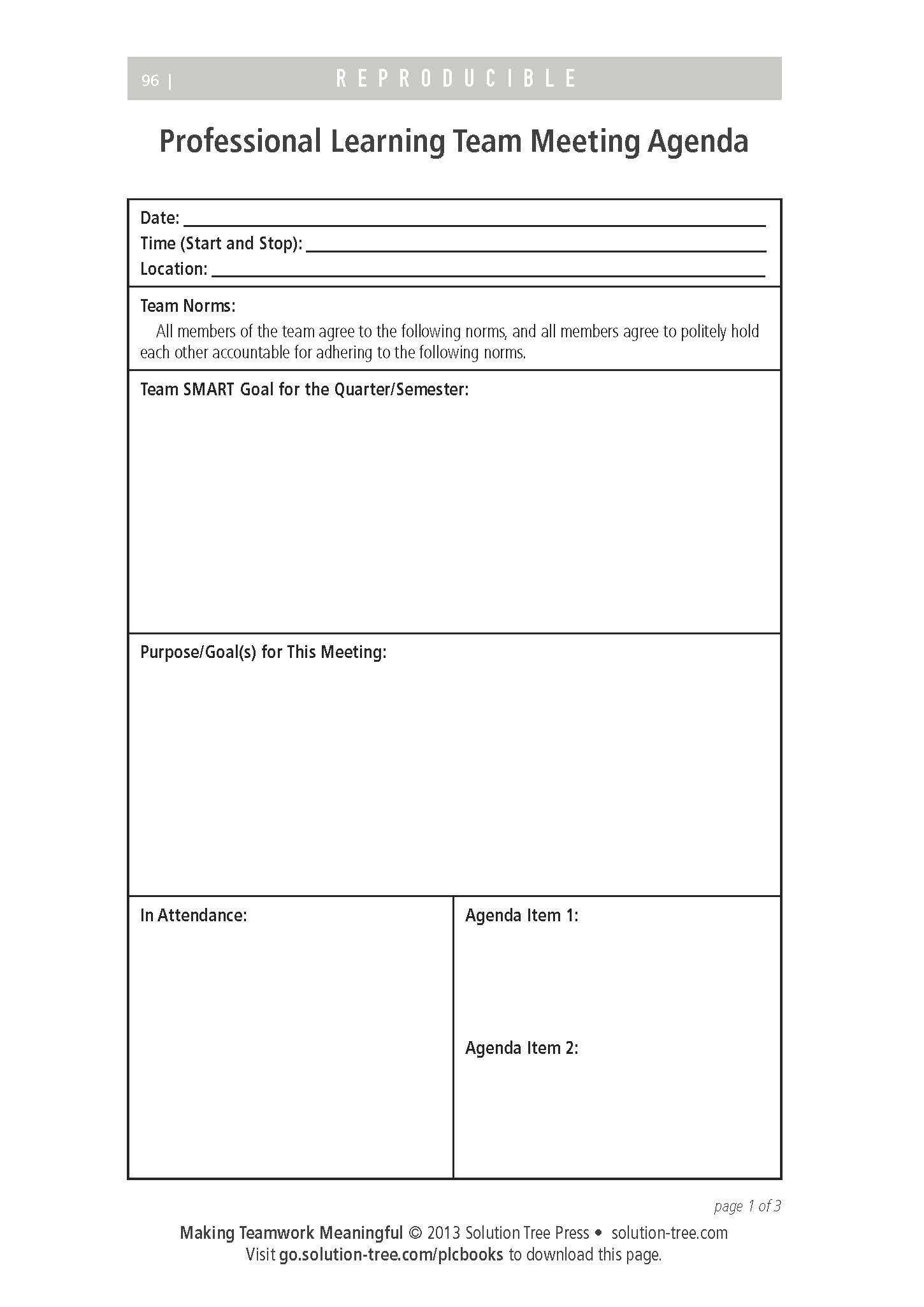 Plc Meeting Agenda Page 1 School Leadership Instructional in dimensions 1450 X 2050