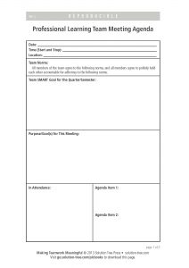 Plc Meeting Agenda Page 1 School Leadership Instructional in measurements 1450 X 2050