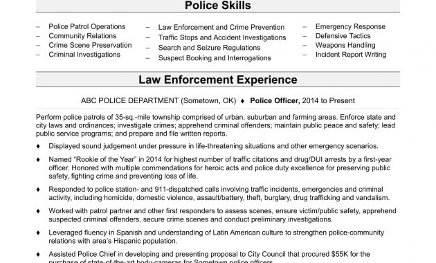 Police Officer Resume Sample Monster pertaining to dimensions 1700 X 2200