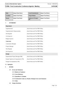 Post Construction Conference Meeting Agenda Templates At with dimensions 793 X 1122