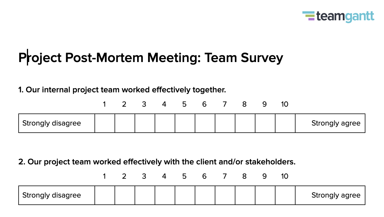 Post Mortem Meeting Template And Tips Teamgantt intended for measurements 1341 X 759