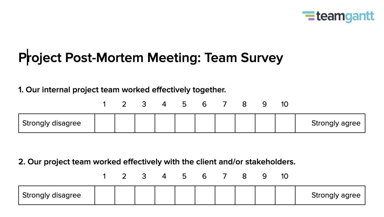 Post Mortem Meeting Template And Tips Teamgantt pertaining to measurements 1341 X 759