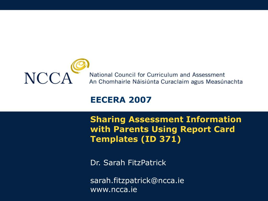 Ppt Sharing Assessment Information With Parents Using with regard to dimensions 1024 X 768