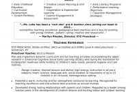 Preschool Teacher Resume Sample Monster intended for sizing 1700 X 2200