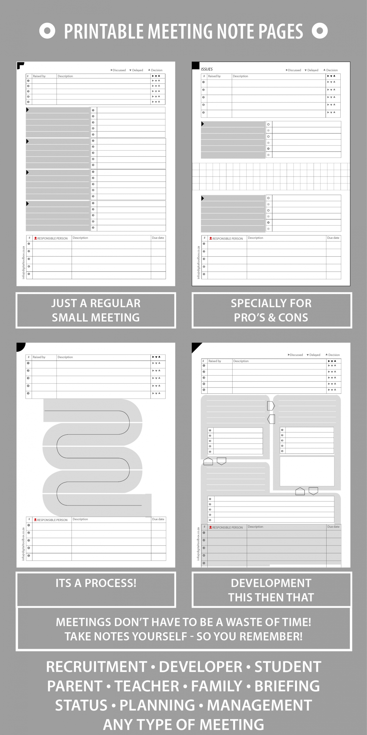 Printable Meeting Notes Agendarecord For Small Businesses throughout measurements 1667 X 3333