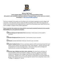 Private College Letter Of Recommendation Packet regarding measurements 791 X 1024