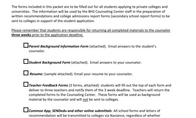 Private College Letter Of Recommendation Packet regarding measurements 791 X 1024