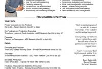 Producer Presenter Announcer Resume in measurements 772 X 1080