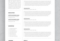 Professional 1 Page Resume Template Modern One Page Cv with proportions 736 X 1104