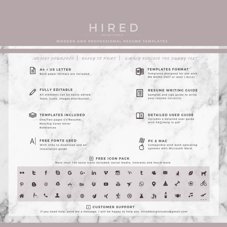 Professional Creative Resume Template For Ms Word Audrey pertaining to measurements 900 X 900