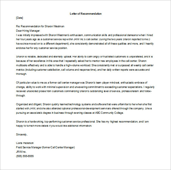 Professional Letter Of Recommendation Template Free Enom intended for size 585 X 580