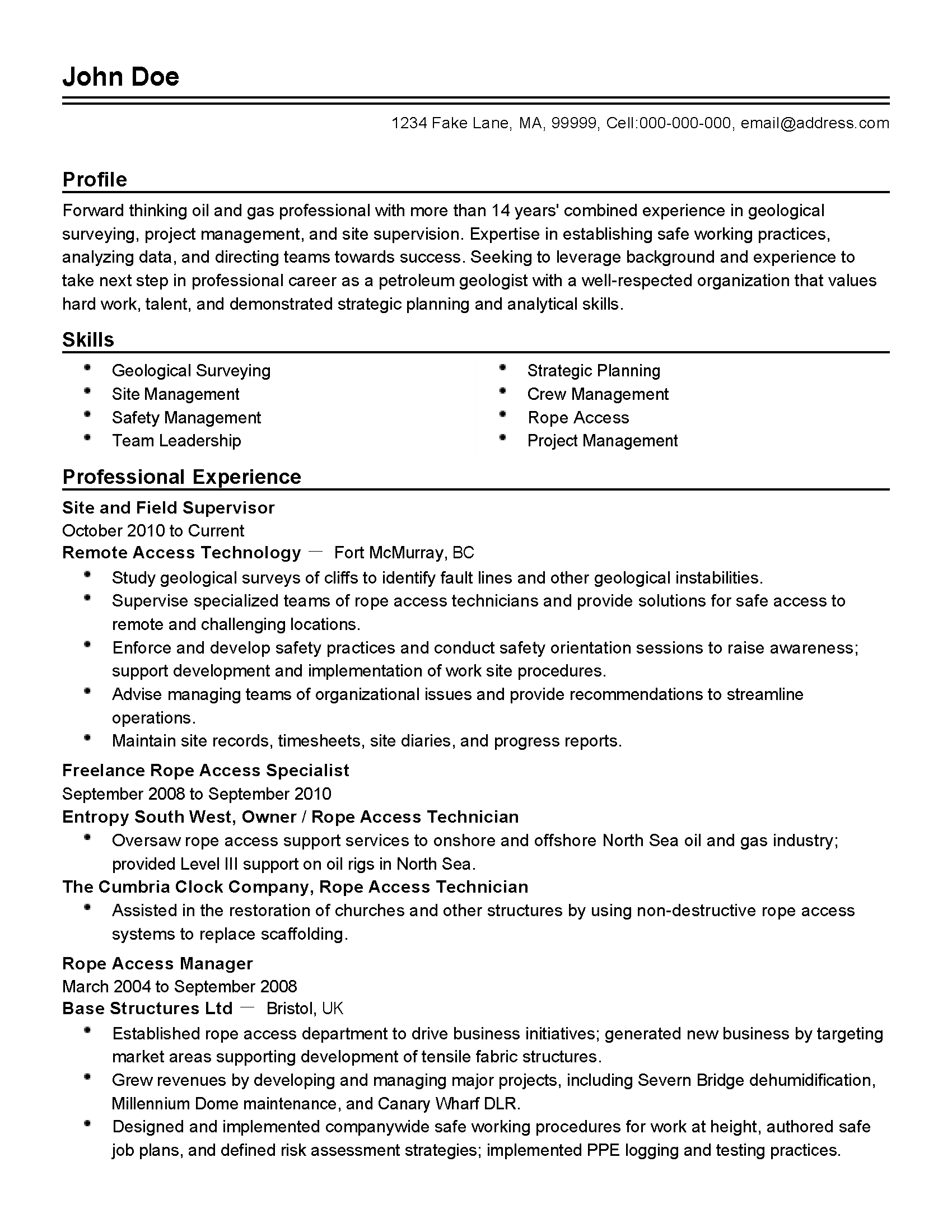 Professional Oil And Gas Field Supervisor Templates To regarding dimensions 1700 X 2200