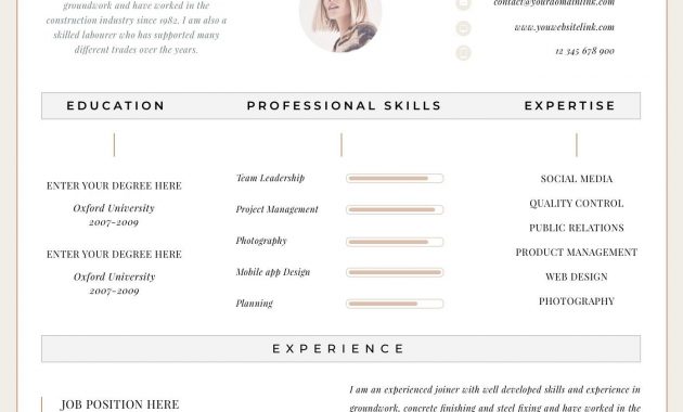 Professional Resume Template Clean Modern Resume Template with regard to measurements 1394 X 1974