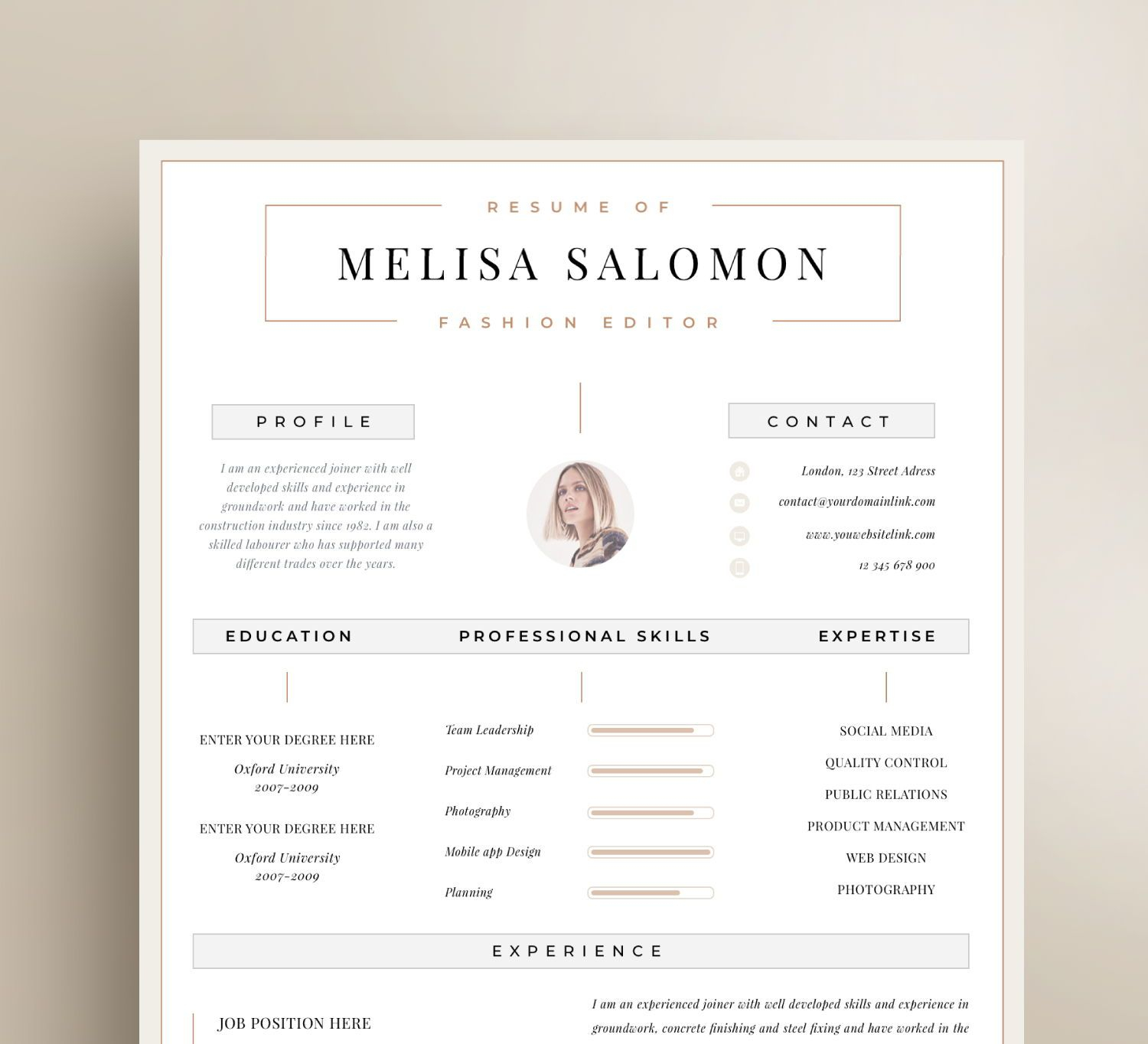 Professional Resume Template Clean Modern Resume Template with regard to sizing 1500 X 1364