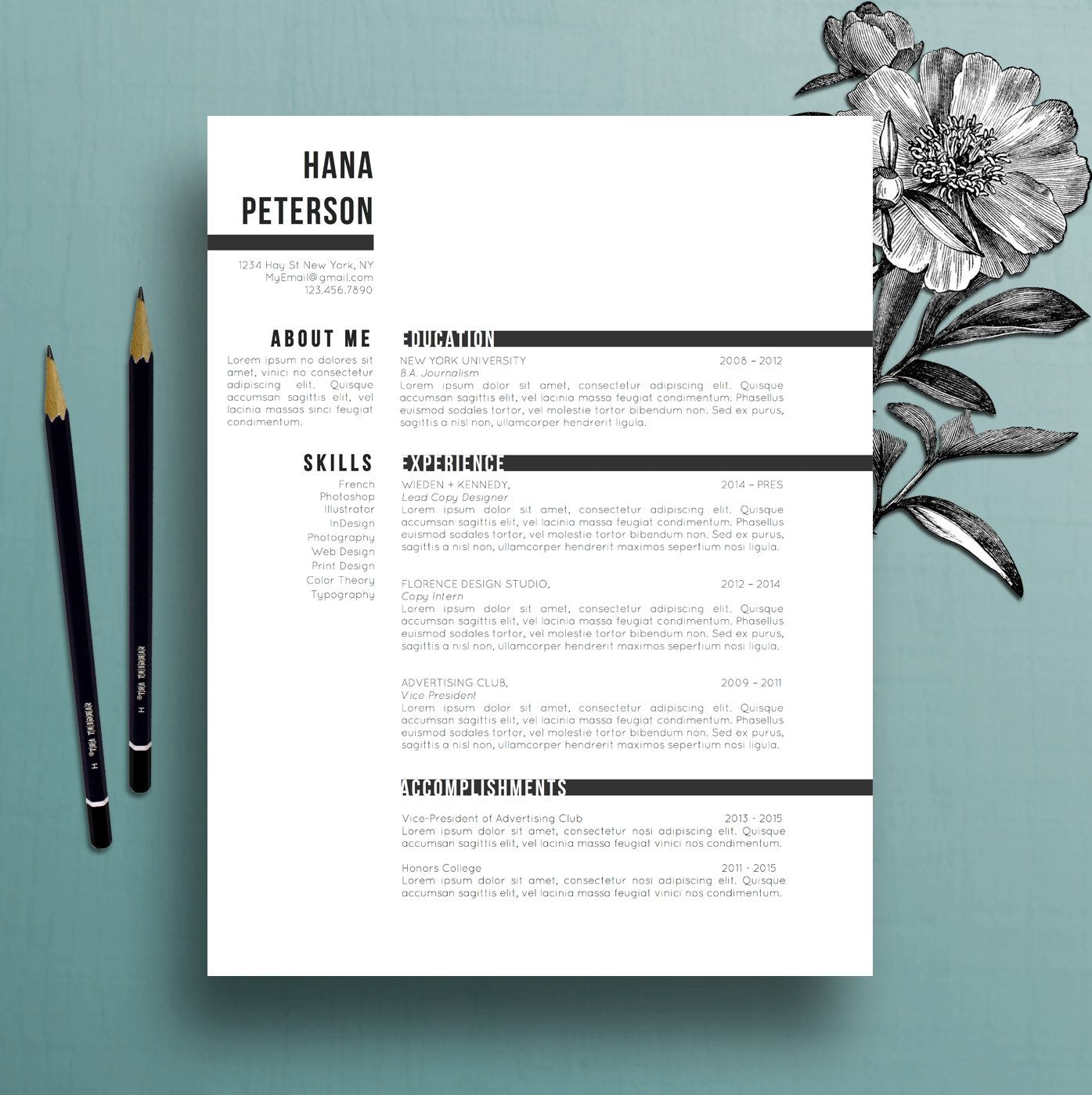 Professional Resume Template Cover Letter Template throughout proportions 1395 X 1399