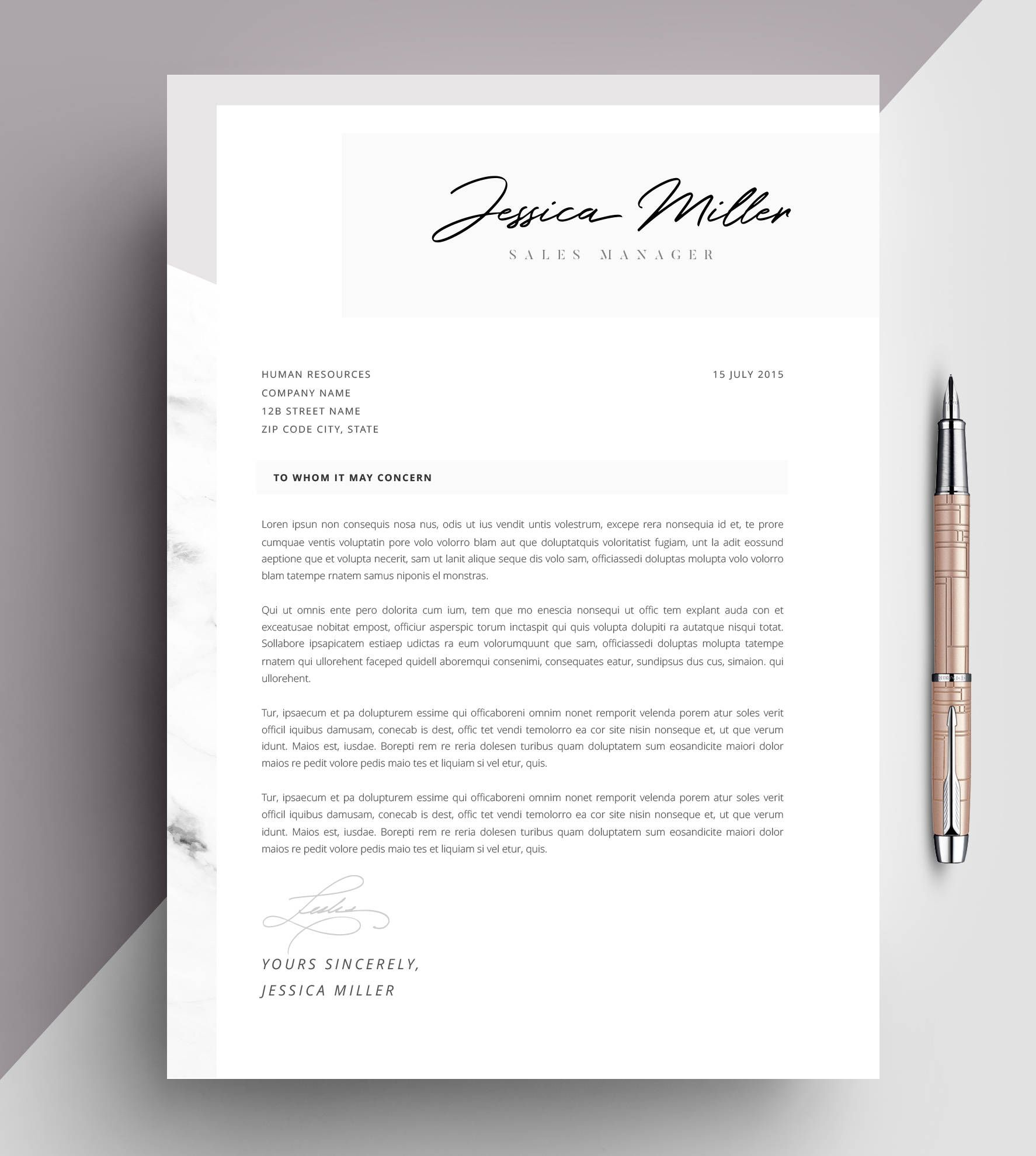 Professional Resume Template Cv Template Editable In Ms with sizing 1774 X 1980