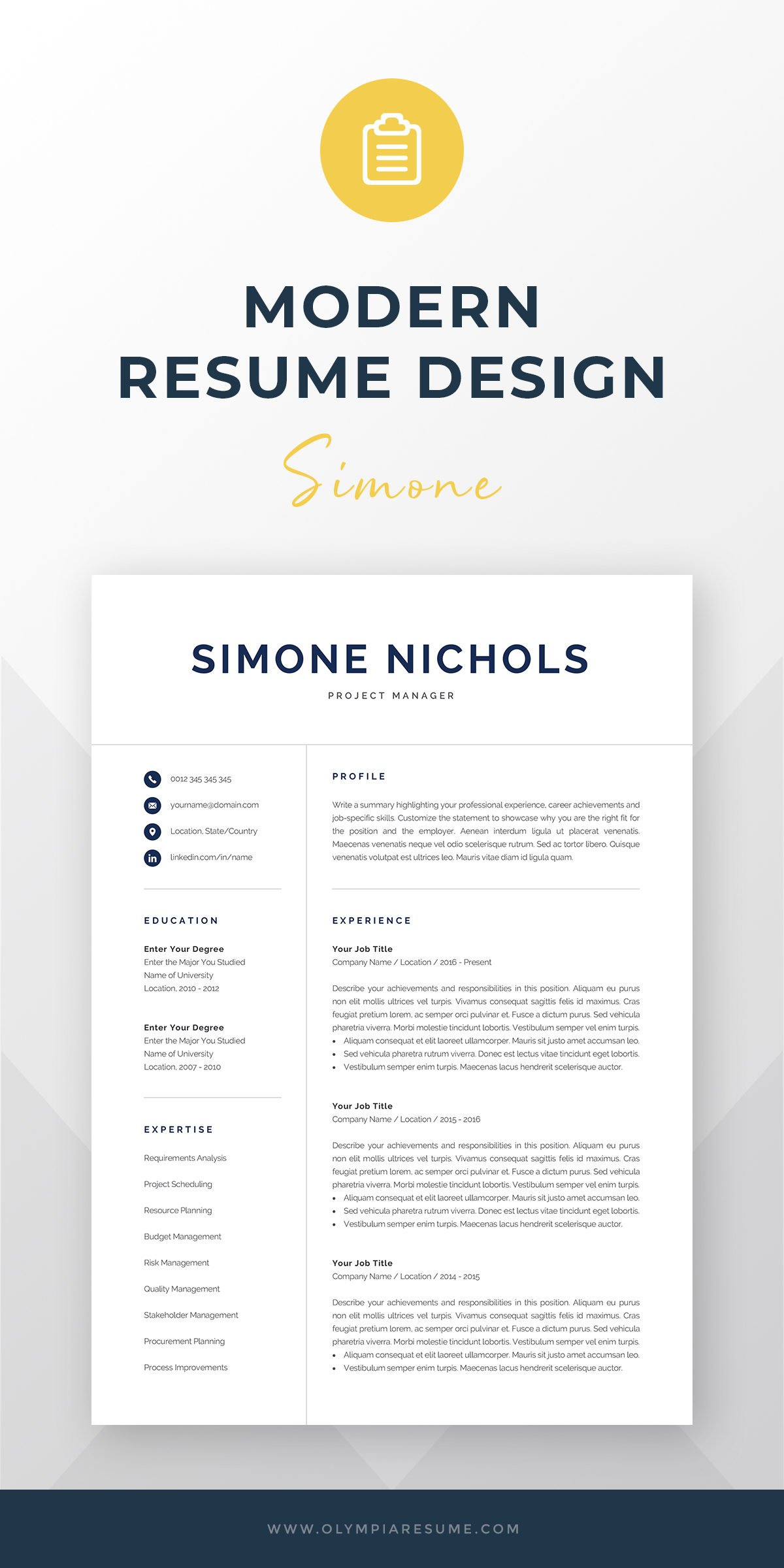 Professional Resume Template For Word Pages Executive throughout sizing 1200 X 2400