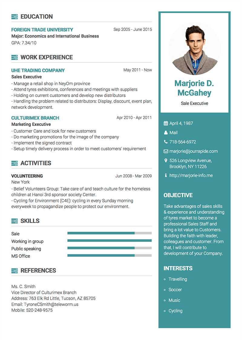 Professional Resumecv Templates With Examples Goodcv with regard to dimensions 800 X 1121