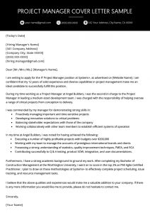 Project Manager Cover Letter Example Resume Genius intended for size 800 X 1132