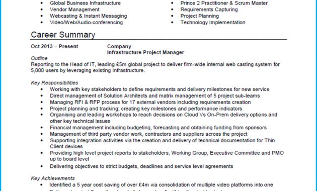 Project Manager Cv Example Debandje throughout dimensions 1072 X 1453