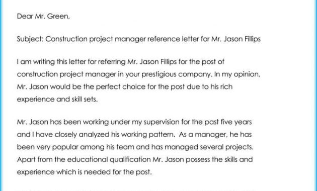 Project Manager Recommendation Letter Debandje within size 710 X 1158