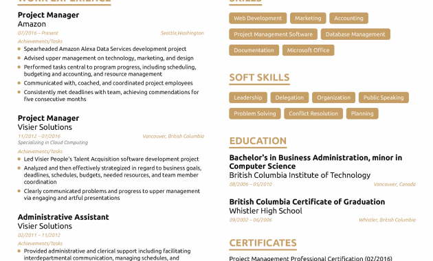 Project Manager Resume 2020 Example Full Guide in dimensions 2550 X 3300