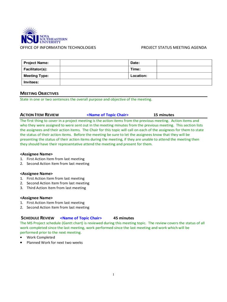 Project Meeting Agenda Template 2 Free Templates In Pdf in dimensions 768 X 1024