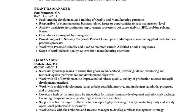 Qa Manager Resume Samples Velvet Jobs pertaining to dimensions 860 X 1240