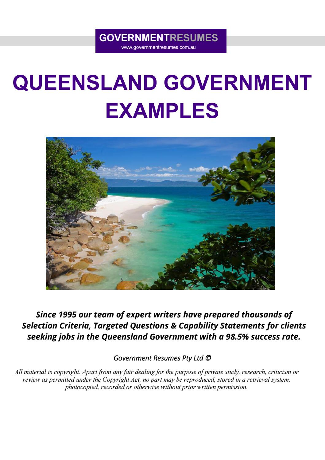 Qld Government Examples 1300 Resume Issuu with size 1059 X 1497