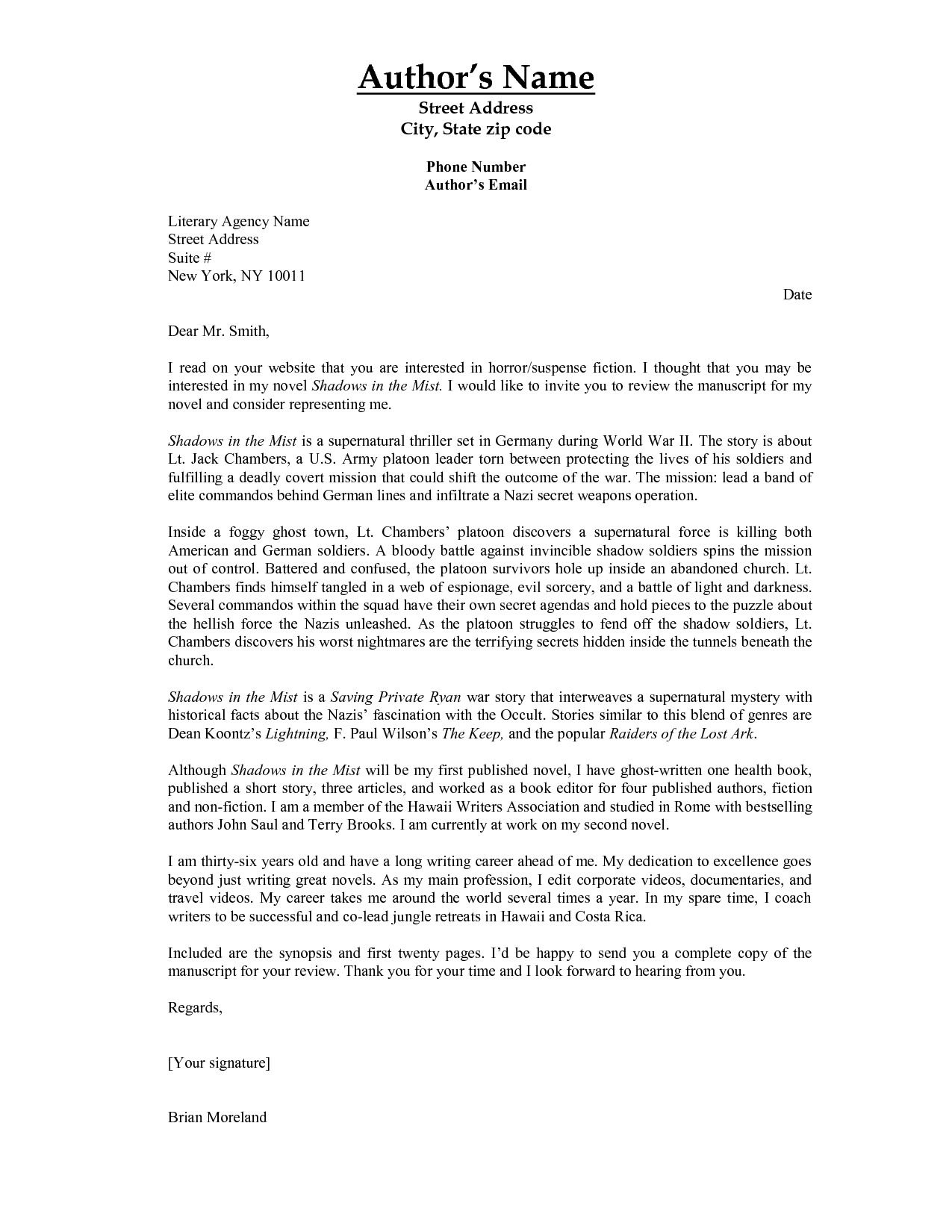 Query Letter Template Recommendation Letter Template pertaining to dimensions 1275 X 1650