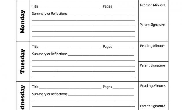 Reading Log Template Debandje for sizing 900 X 1165