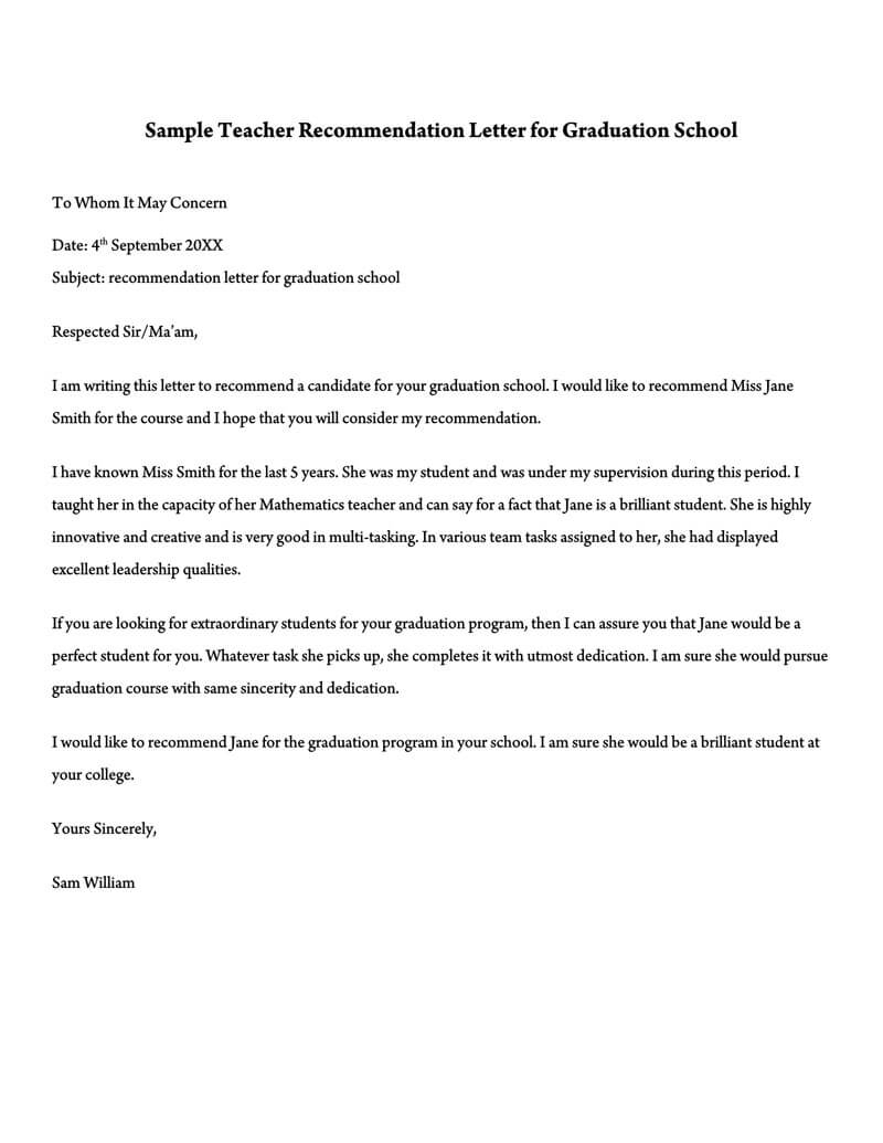 Recommendation Letter For A Teacher 32 Sample Letters for dimensions 800 X 1035