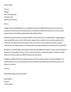 Recommendation Letter For A Teacher 32 Sample Letters inside measurements 800 X 1035