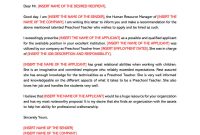 Recommendation Letter For A Teacher 32 Sample Letters inside measurements 800 X 1035