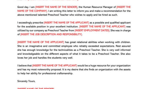 Recommendation Letter For A Teacher 32 Sample Letters inside measurements 800 X 1035