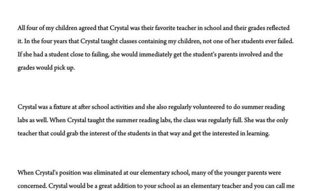 Recommendation Letter For A Teacher 32 Sample Letters intended for sizing 800 X 1032