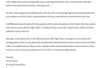 Recommendation Letter For A Teacher 32 Sample Letters intended for sizing 800 X 1035