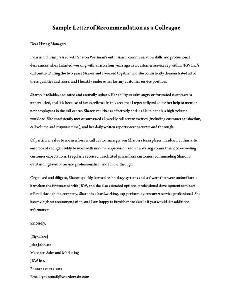 Recommendation Letter For A Teacher 32 Sample Letters throughout proportions 800 X 1035