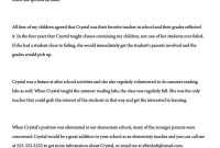 Recommendation Letter For A Teacher 32 Sample Letters within measurements 800 X 1032