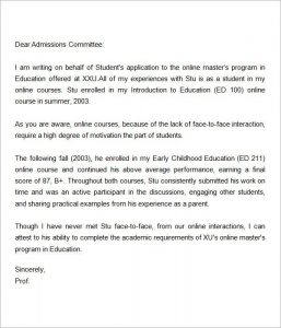 Recommendation Letter For Admission In Masters Program Akali within sizing 600 X 700