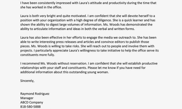 Recommendation Letter For An Employee Example inside proportions 1000 X 1000