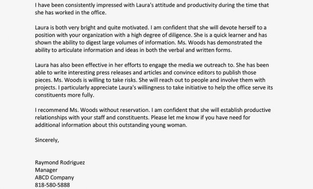 Recommendation Letter For An Employee Example within proportions 1000 X 1000