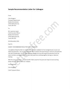 Recommendation Letter For Colleague Lettering Writing A intended for size 1275 X 1650
