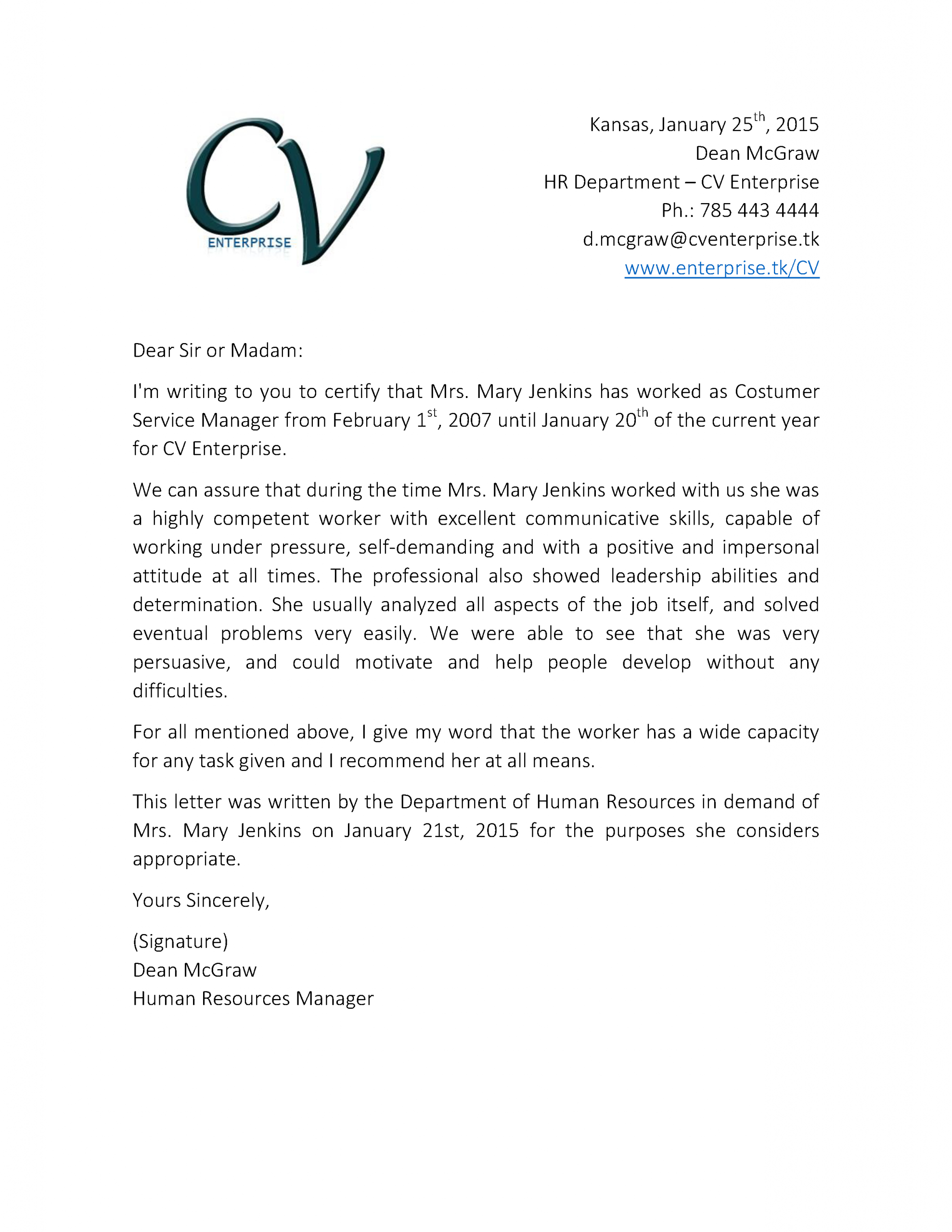 Recommendation Letter For Customer Service Job 2 Grow throughout size 2550 X 3300