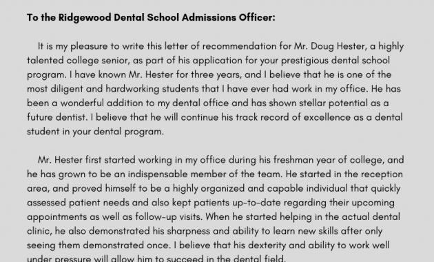 Recommendation Letter For Dentist Writing Editing Help inside measurements 794 X 1123