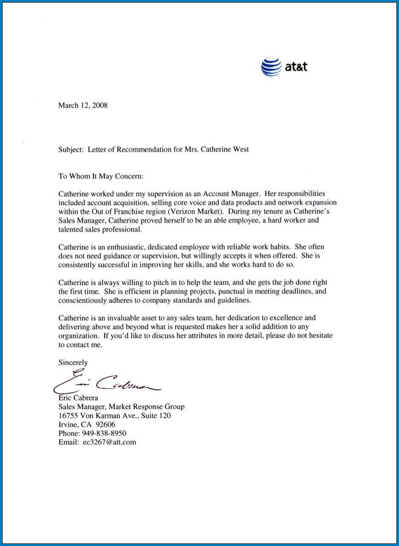 Recommendation Letter For Employee From Manager Templateral within proportions 778 X 1066